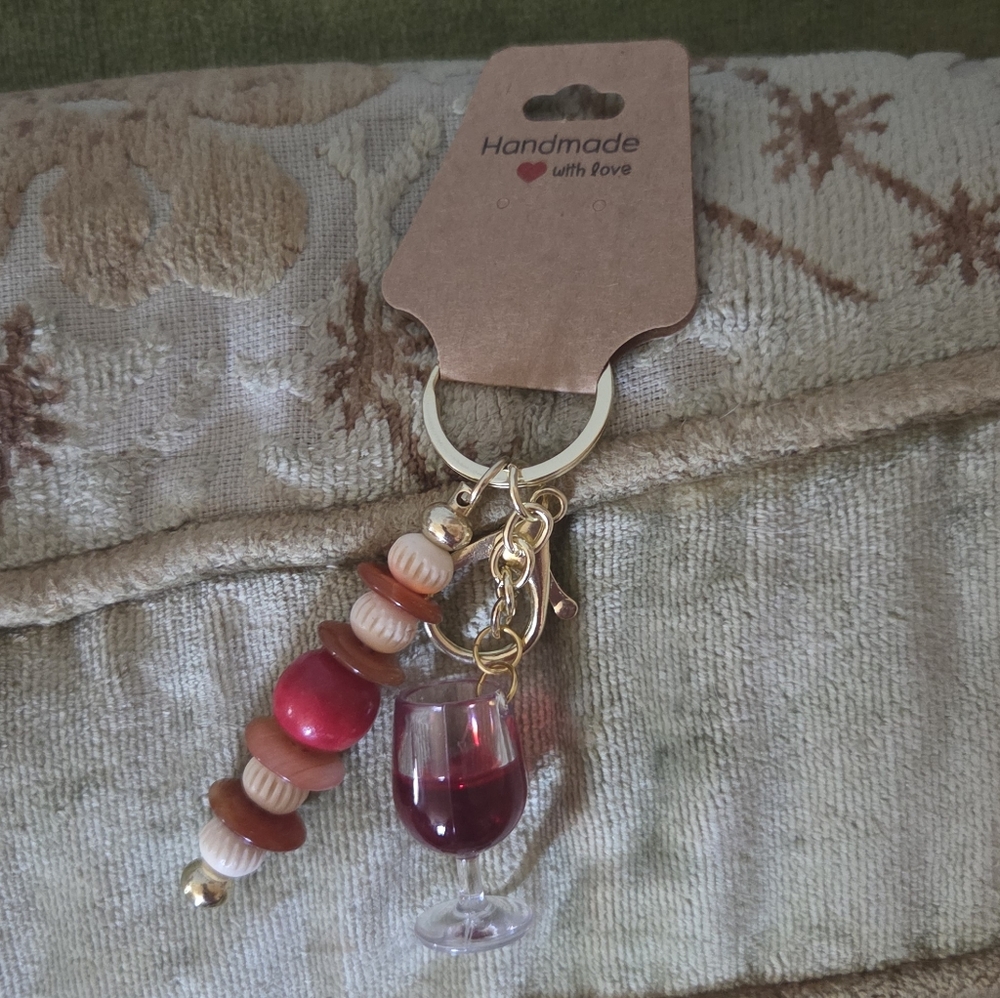 Wine Glass Bag Charm